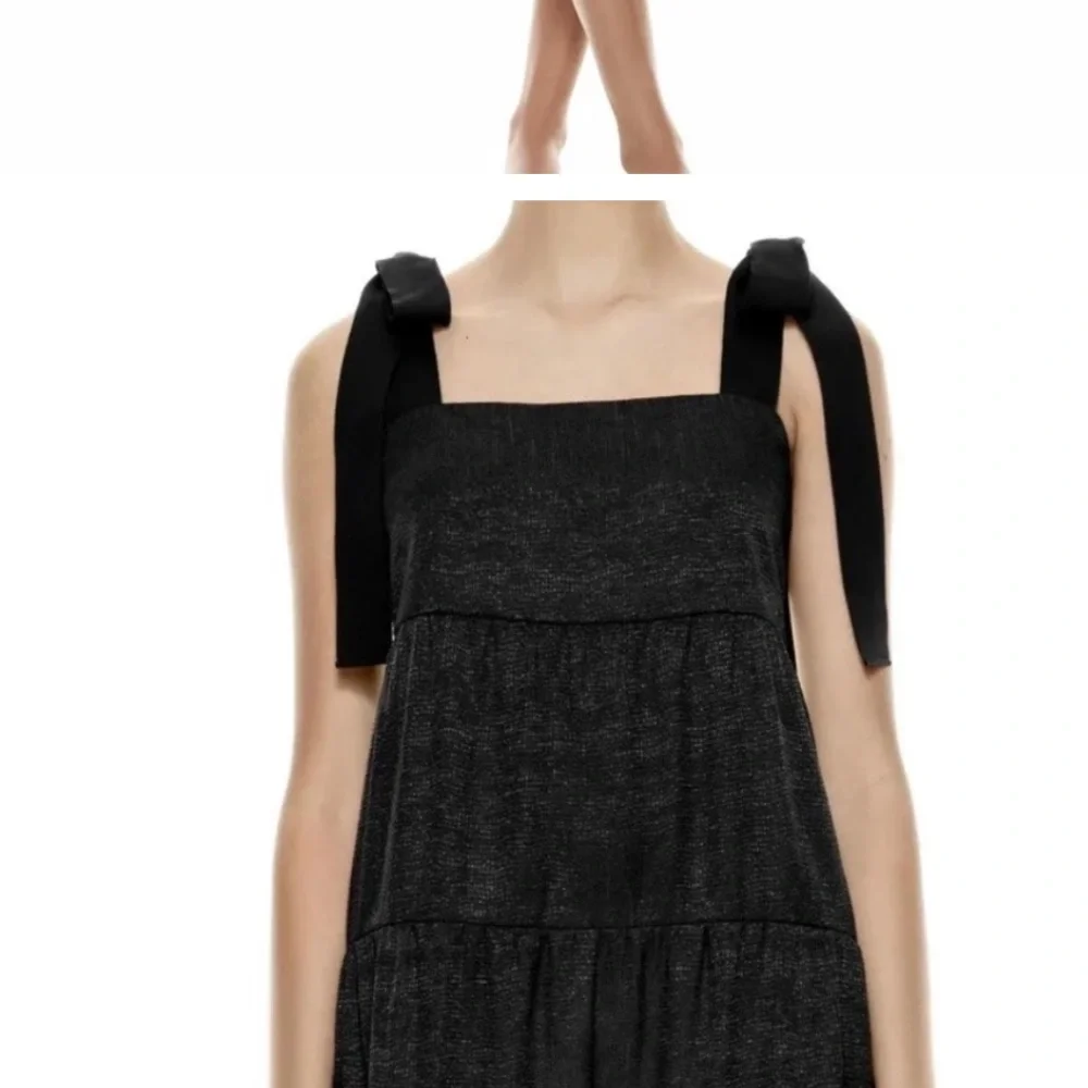 Alice + Olivia Black Tiered Dress - Picture 2 of 5